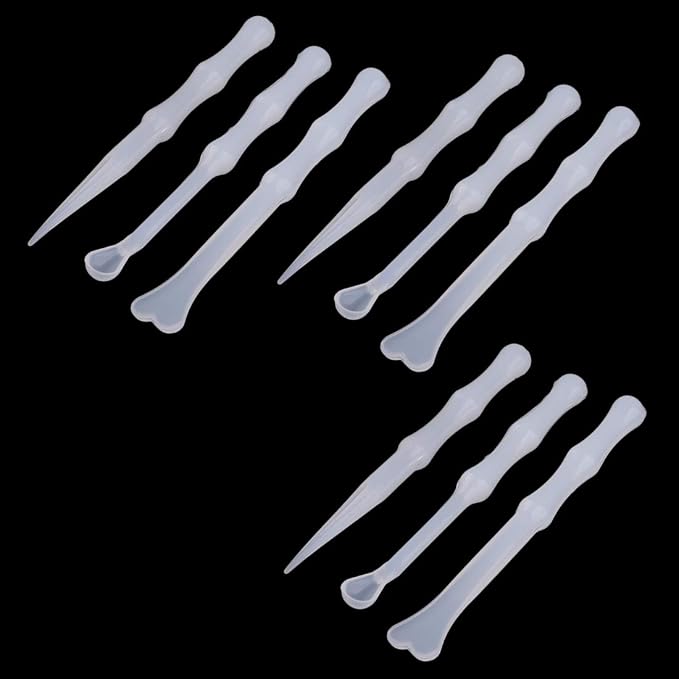 Luckycivia 9 Pcs Silicone Mold Glue Tools Sticks, Color Modulation Mixing Spoon, Mixing Stirrers for Epoxy Resin Jewelry Making Tool Craft