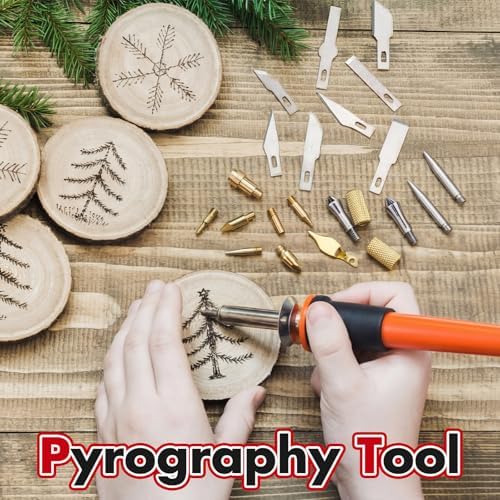 Honoson 42 Pcs Electric Hot Knife Cutter for Carving Craft Project, Orange
