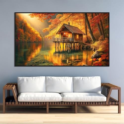 Large Diamond Art Kits for Adults Fall Landscape Big Diamond Painting Kits