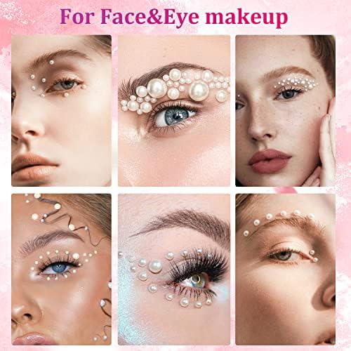 Belleboost Flatback Pearls for Nails Beige Pearl Nail Charms and Gems