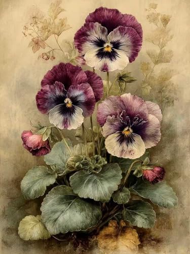 Diamond Art Kits for Adults,Flowers Diamond Painting Kits for Beginner