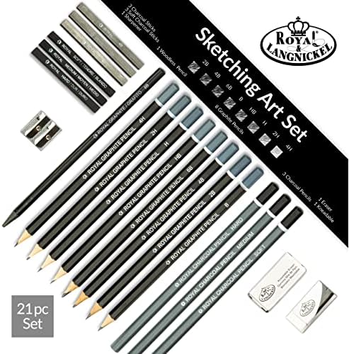 Royal & Langnickel RART-200 Essentials Sketching Pencil Set, 21-Piece