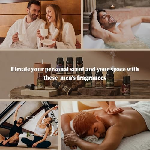 Men Essential Oils Set, Gift for Men, Masculine Diffuser Oil