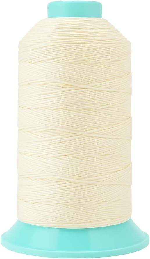 Mandala Crafts Size 138 420D T135 Ivory Bonded Nylon Thread, 1250 YDs