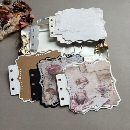LZBRDY Vintage Charm Lace Frame Die-Cut - Carbon Steel Crafting Dies for Scrapbooking, Card Making, Greeting Cards and Journaling Supplies (Heart Shaped Loose Leaf 4.8 x 4.3 in)