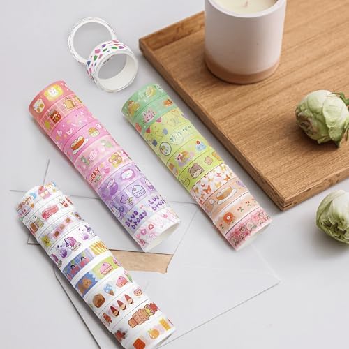 Decorative Washi Tape Set, 15mm Width, 60 Rolls, Colorful Craft Tape for Scrapbooking and DIY