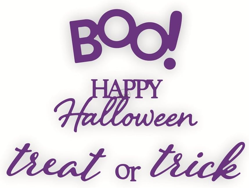 Halloween Words Boo Trick or Treat Metal Cutting Dies for Card Making