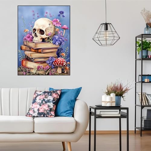 Lophomie Diamond Art Kits for Adults Skull Diamond Painting Kits 12x16 in