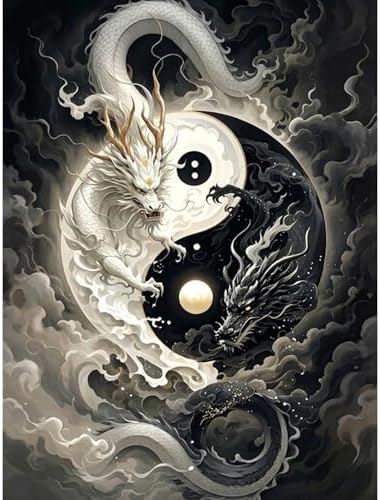 Dragon Diamond Art Kits for Adults, Arts and Crafts for Adults 12x16 Inch