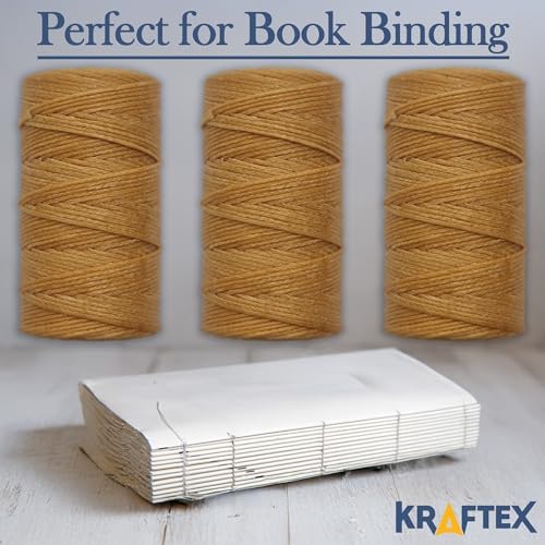 Waxed Thread 3X Wax Thread, 65 Yardx0.8mm Wax String, 150D Waxed Leather String in Tan Perfect Dream Catcher Supplies