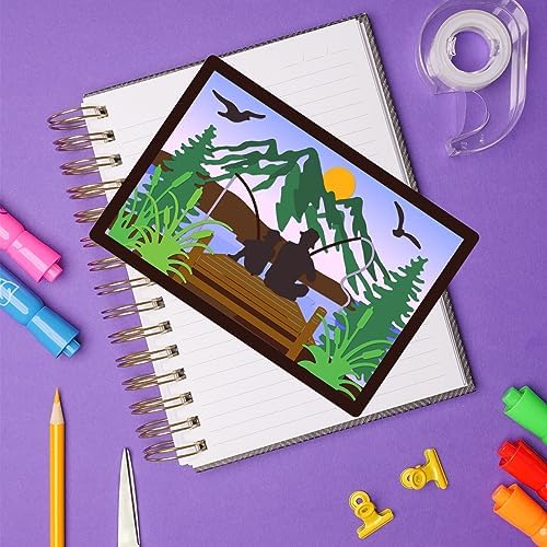GLOBLELAND Fishing Cutting Dies for Card Making Father and Son Cut Die for DIY Scrapbooking Journal Embossing Paper Craft Decor
