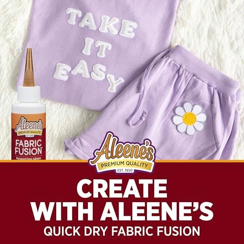 Aleene's Fusion Fabric Adhesive 2 fl oz 3-Pack, Washable Fabric Glue for Clothes, Denim, Leather, Polyester, Cotton, Fabrics, Dries Flexible