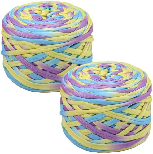 800g T-Shirt Yarn, 260 Yards Elastic Fabric Crochet DIY 06