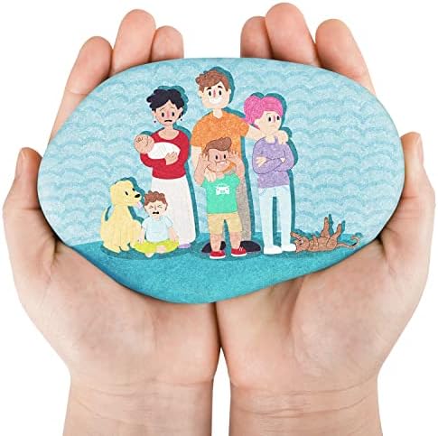 River Rocks for Painting 6 Pcs Extra Large 4.7-6.3 Inch Flat Smooth Painting Stones Craft Rock to Paint for Kids Crafts Painting Bulk