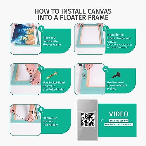 Pixy Canvas Floater Frame 14x20 for 3/4 (0.75) inch Deep Canvas Paintings/Canvas Prints/Wood Canvas Panels/Wall Art/Wall Decor/Home Decor/Artwork (Champagne, 14 x 20 inch, Portrait)