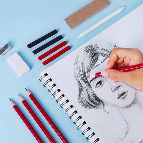Sketching Pencil Set 13 Pcs Drawing Sketch Tool Professional Art Supply Including Sketch Pencils Blending Tools for Artists