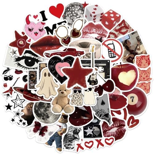 50 PCS Downtown Y2K Stickers, Waterproof Funny Stickers for Water Bottles,Laptop Guitar Skateboard Drum Stand Journaling Decorative Decals for Adults Woman