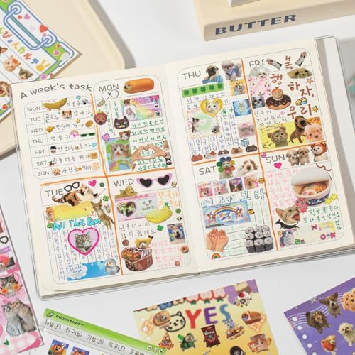 Cat Sticker Book Kawaii Cute Stickers Bulk Aesthetic Funny Meme 800+