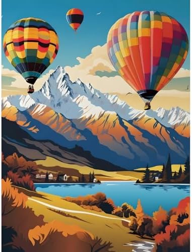 Diamond Art Kits for Adults, Mountain Diamond Painting Kit, 12 x 16 Inch