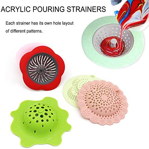 47P Acrylic Pouring Strainers Fluid Art Tools DIY Abstract Pour Painting