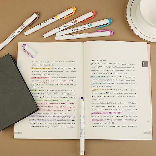 Pastel Highlighters - 10 Pcs Assorted Colors Dual Tip Real Mild Highlighter Markers, Chisel & Fine Tips for Bible Journaling, Note Taking, School Supplies, No Bleed