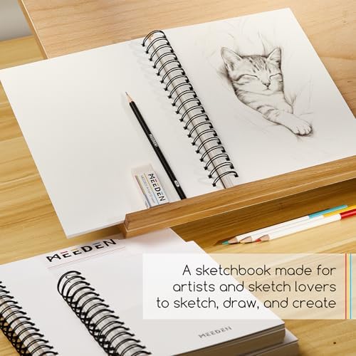 MEEDEN 9"x12" Sketchbook Paper Pad: 122lb/180gsm, 60 Sheets Heavy Weight