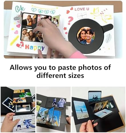 Ranxu 3D Photo Album Kit for Scrapbook, 16 Sets DIY Photo Album Materials