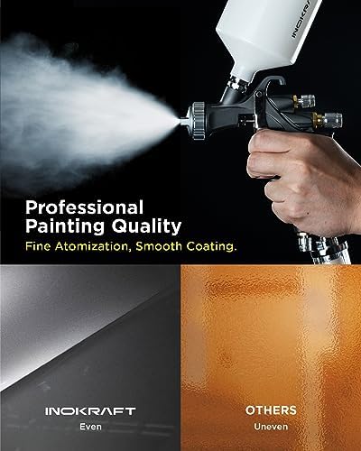 InoKraft D1 LVLP Air Spray Gun Premium Kit, Easy to Use, Paint Gun for Cars & House DIY Painting, 1.3/1.5/1.7mm Nozzles, with Paint Sprayer Accessories (Pack of 2)
