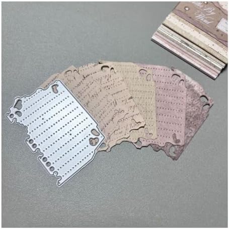 Scrapbooking Die-Cuts, Layer Frame Net Set Metal Cutting Dies for Card Making, Paper Craft Template, Background Embossing Stencils, DIY Album Décor (Vintage Letter Paper-4.8x7.2cm)