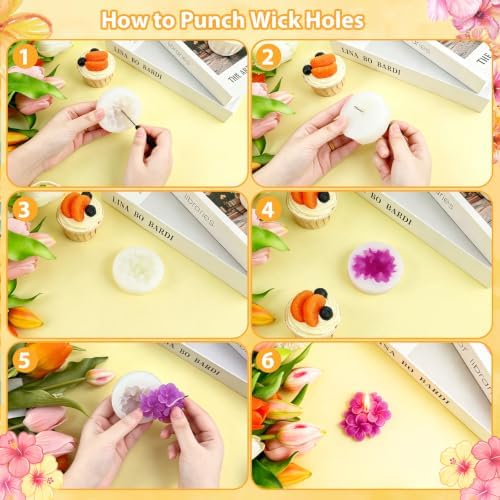 3pcs Plumeria Flower Candle Silicone Mold 3D Tropical Frangipani Soap Molds
