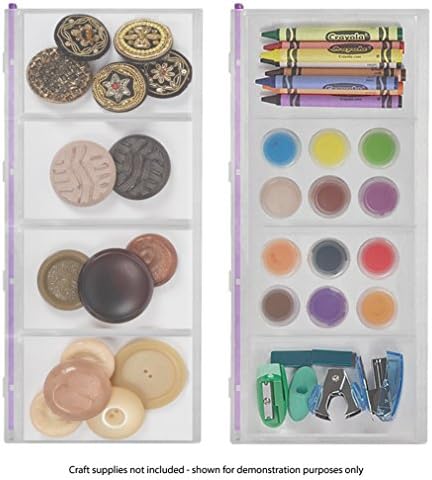 Craft Mates Bead Organizer, 4 Locking Compartments, Plastic Storage (2XL)