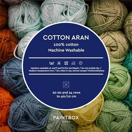 Paintbox Yarns 100% Cotton Aran Yarn 1.76oz / 50g, 93yds / 85m