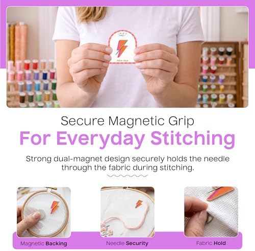 Aspen Lane Magnetic Needle Minder Needlepoint Accessory (Bolt Orange)