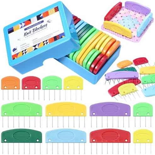 20 Pcs Knit Blocker Pins Combs, Color Knit Blockers Combs for Blocking