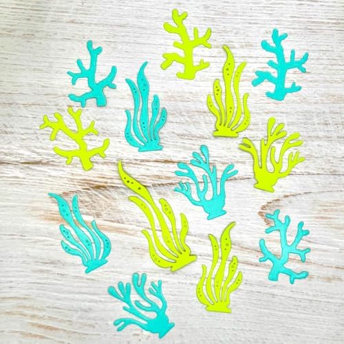 KSCRAFT 2025 June Summer Beach Travel Metal Cutting Dies Stencils for DIY Scrapbooking Decorative Embossing DIY Paper Card (Seaweeds Bundle)