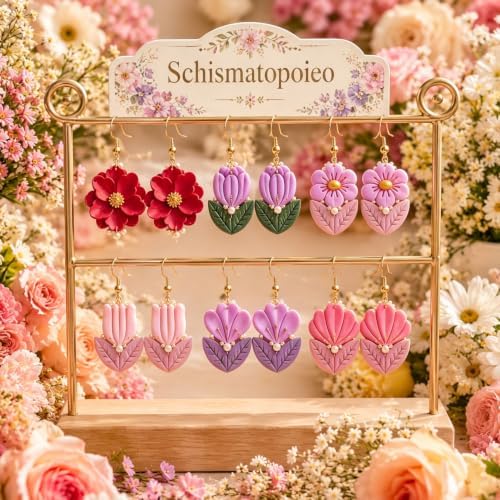 10 Pcs Flower Polymer Clay Cutters for Earrings Making