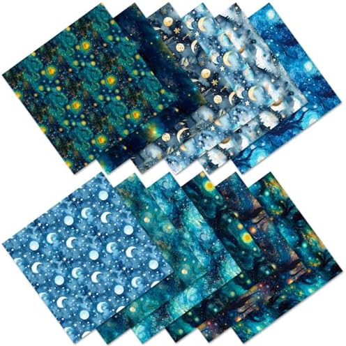Galaxy Scrapbook Paper Pad Starry Sky Patterned Paper 12*12 - 24 Sheets Single-Sided Colorful Decorative Decoupage Papers Junk Journaling Cardstock Papers for DIY Origami Decorative Craft.