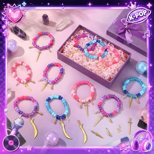 Soulchen 996 Pcs/24 Sets Kpop Party Favors Friendship Beads Bracelets Craft