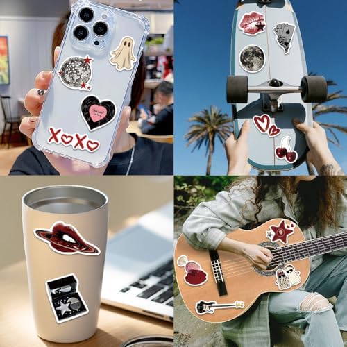 50 PCS Downtown Y2K Stickers, Waterproof Funny Stickers for Water Bottles,Laptop Guitar Skateboard Drum Stand Journaling Decorative Decals for Adults Woman
