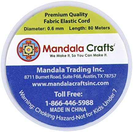 Mandala Crafts 0.6mm Orange Shirring Elastic Thread for Sewing, 87 Yards