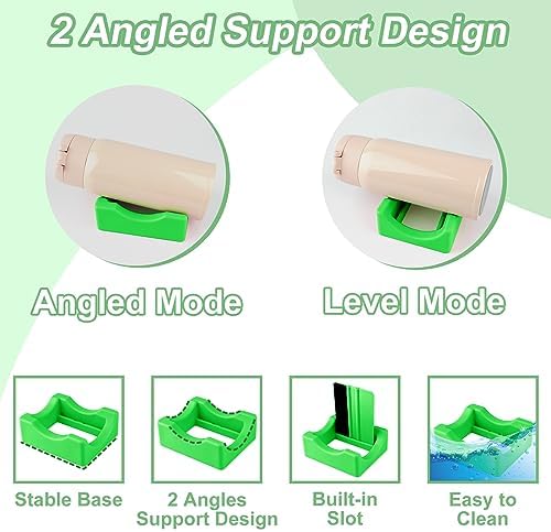 Silicone Cup Cradle for Tumblers,2 Pack Tumbler Holder for Crafts with Built-in Slot and Felt Edge Squeegee,Small Cup Cradle Use to Apply Vinyl Decals,Anti-Skidding Tumbler Stand Cup Holder