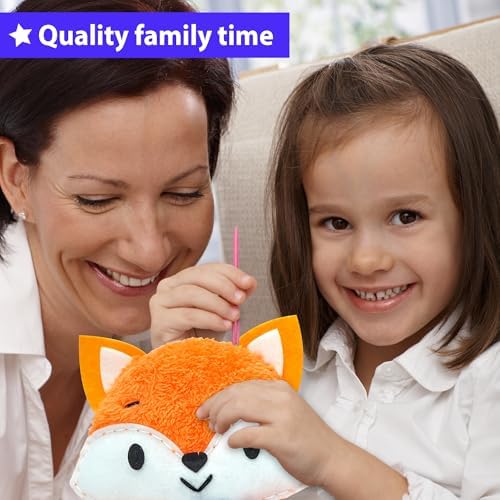 KRAFUN Fox Sewing Kit for Kids Ages 8-12 - No Scissors No Glue