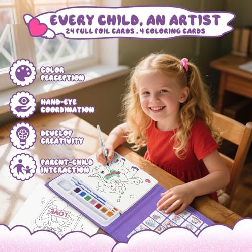 CHICAUP Paint with Water Coloring Books for Kids, Mess Free Watercolor Painting Kit Painting Activity for Kids Ages 3-5 4-8, Arts Crafts Drawing Gift Toy for Boy Girl