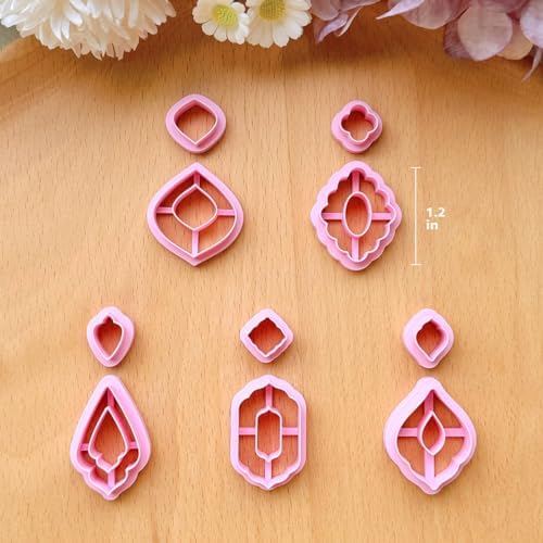 Keoker Polymer Clay Cutters, Boho Clay Cutters for Polymer Clay Jewelry, Basic Polymer Clay Cutters, Clay Earrings Cutters