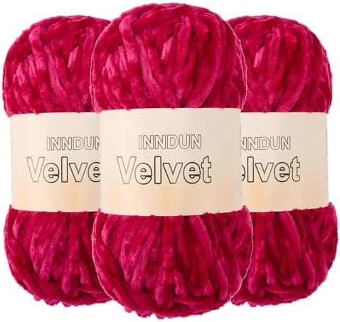Soft Velvet Chenille Yarn for Crocheting, Super Bulky Yarn for Blankets