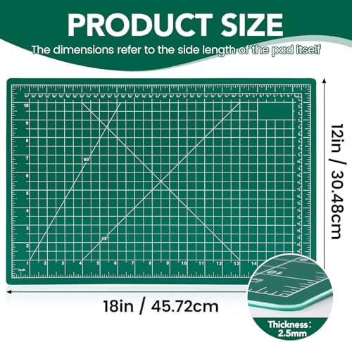 Cutting Mat 12"x18", 10 Pack Double-Sided 5-Ply Self Healing Sewing Cutting Mat, Cutting Mats Board for Crafts-Sewing, Fabric, Quilting, Scrapbooking Project