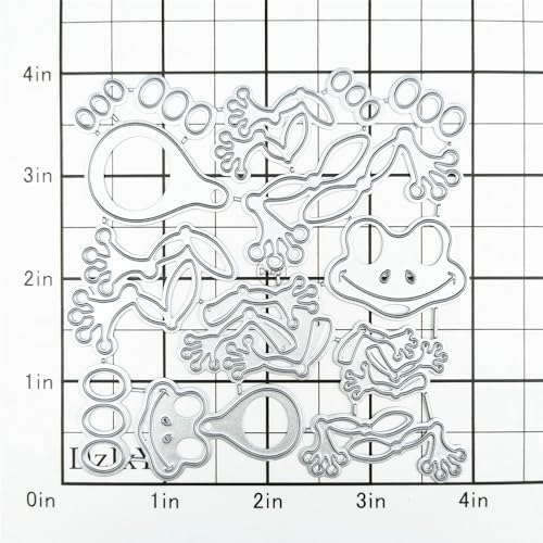Patchwork Animal Frogs Metal Cutting Dies for Card Making