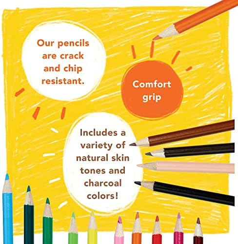 MindWare Color by Number Colored Pencils for Kids & Adults - Great as Drawing Pencils or Classroom Supplies - Set of 36 Coloring Pencils in a Durable Tin Storage Container - Ages 5 and Up