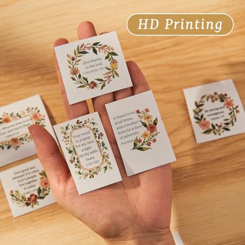 120 Pcs Christian Bible Verse Stickers, PET Floral Scripture Sticker