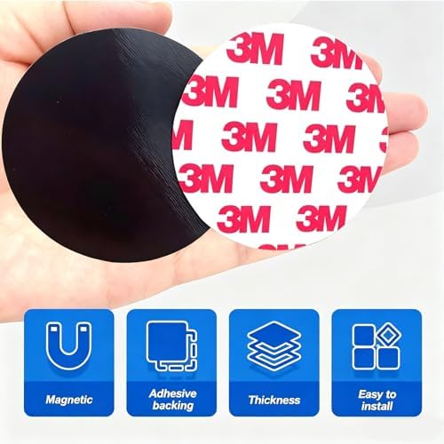 18Pack, 3 inch Big Round Magnets with Adhesive Backing, Flexible Large Circle Magnetic Pad Strong Sticky for DIY Crafts Projects Whiteboard, Fridge, Organization